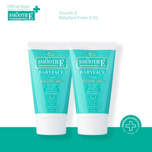 [Đóng gói 2] Sữa rửa mặt Smooth E Babyface Foam pH5 dành cho da mụn dầu mạnh mẽ kích thước 4 Oz. ]