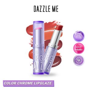 [Dazzle Me Color Chrome Lipglaze là son môi mỏng nhẹ, lấp lánh, tăng độ ẩm cho viền môi với Hyaluronic Acid, Acid và dầu]