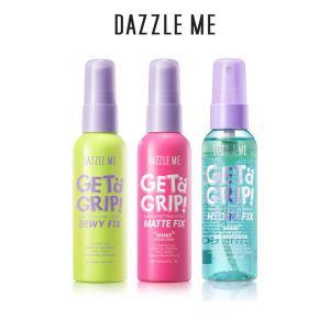 [SET Setting Spray 3 mảnh] DAZZLE ME Get a Grip! Makeup Setting Spray Xịt cố định trang điểm kiểm soát dầu và giữ lâu.