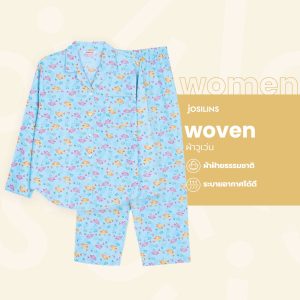 Josilins đồ ngủ nữ áo tay dài quần dài vải lụa satin set nhà free size phối lẫn