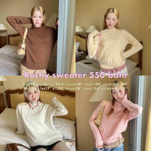 [Cintage♡ CT2111 Áo len dài màu xám rochy2247 🧸]