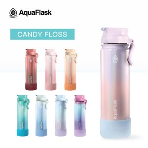 Bộ sưu tập AquaFlask Candy Floss bao gồm bình đựng nước giữ lạnh với ống hút tích hợp (22oz/40oz)