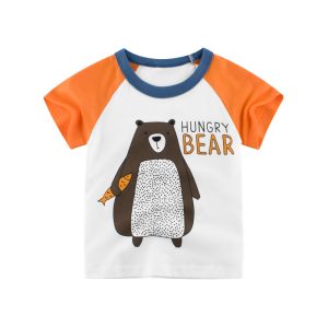 [DELON KID Áo thun trẻ em cổ tròn 100% cotton in hình dễ thương có nhiều màu sắc Sản phẩm có sẵn giao hàng nhanh chóng AA4023 SIZE M, XL]