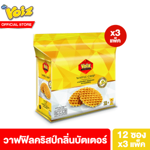 [3 gói] Voiz Waffle Crisp Butter 22g 12 viên 3 gói