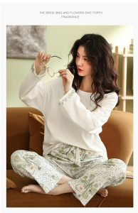 Sản phẩm mới đã có sẵn. Bộ đồ ngủ RIKA dễ thương, bộ đồ ở nhà, bộ đồ set 2 mảnh, vải cotton mềm mại thoải mái, phù hợp với cô gái dễ thương *size M-XL* AA3012.
