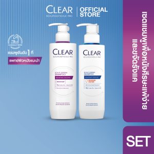 Clear Premium Bộ 2 Bước Gội Đầu Dịu Nhẹ 300ml + Trị Gàu 200ml