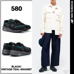 New Balance Giày Thể Thao Giày Thường Ngày NB UX 580 Đen Xanh Vintage MT580VE2