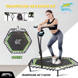 SPORTLAND Trampoline lục giác 48 inch có tay cầm Hex II GR (6990)