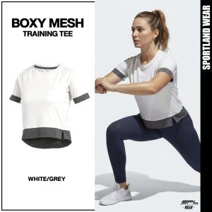 Áo Thể Thao Nữ Adidas Training Boxy Mesh DU3465 Trắng Chính Hãng