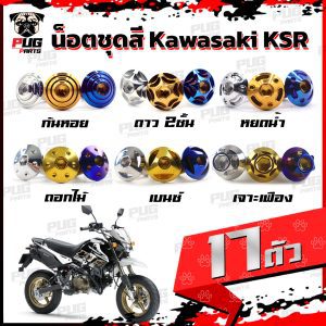 Bộ ốc vít màu KSR 17 chi tiết ốc inox khung xe KSR chính hãng