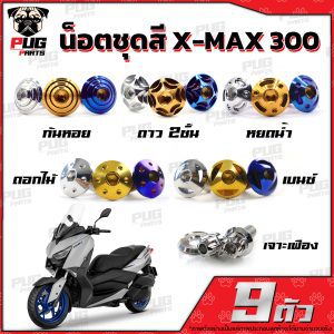 Bộ 9 ốc vít màu XMAX 300 inox cao cấp cho xe XMAX 300