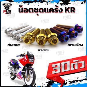 Bộ 30 ốc bộ nắp máy Kawasaki KR150 inox chính hãng