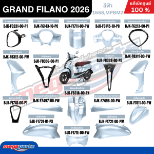 Bộ Dàn Áo Yamaha Grand Filano Hybrid 2026 ABS Màu Xanh Chính Hãng