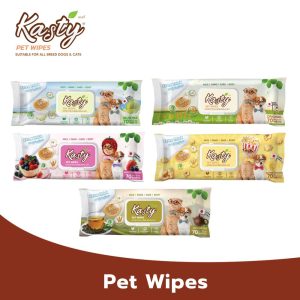 Kasty Pet Wipes Khăn Ướt Vệ Sinh Cho Chó Mèo 70 Miếng 24x22cm 5 Mùi