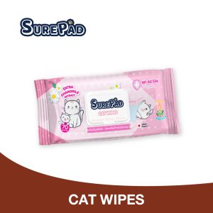 SurePad Khăn Ướt Vệ Sinh Mèo Hương Cúc Dịu Nhẹ 70 Miếng/ Gói