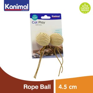 Đồ Chơi Mèo Kanimal Bóng Dây 4.5cm Giúp Mài Răng Vui Chơi (2 Cái)