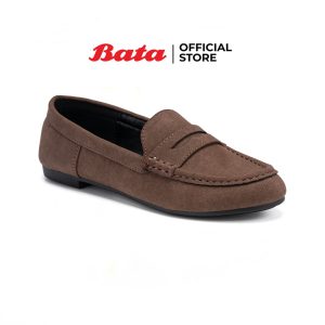 Bata Giày Moca Nữ Đế Bằng Virginia Màu Nâu Da Bò 5313497 5314497