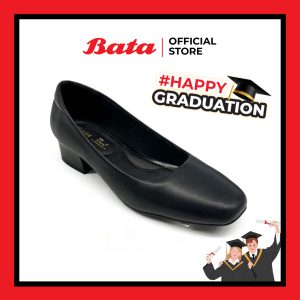 Giày Bata cột dây đen cao 1 inch đế êm, phù hợp đi dự lễ tốt nghiệp
