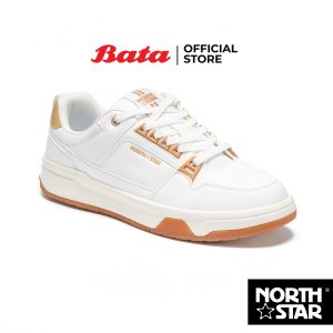 Giày Sneaker Bata North Star KICK STAR Nam Buộc Dây Màu Trắng Xanh Đen
